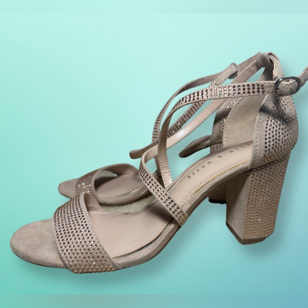 Kelly & Katie rose gold studded heals